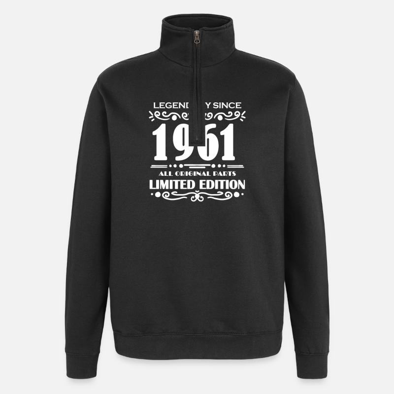 1961 - Né en 1961 - Sweat à zip 1/4 - noir
