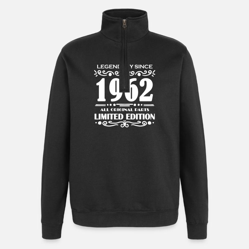 1962 - Né en 1962 - Sweat à zip 1/4 - noir