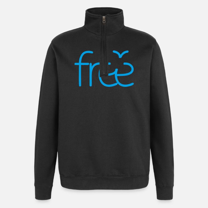 Kostenlos - Quarter-Zip-Sweatshirt - Schwarz