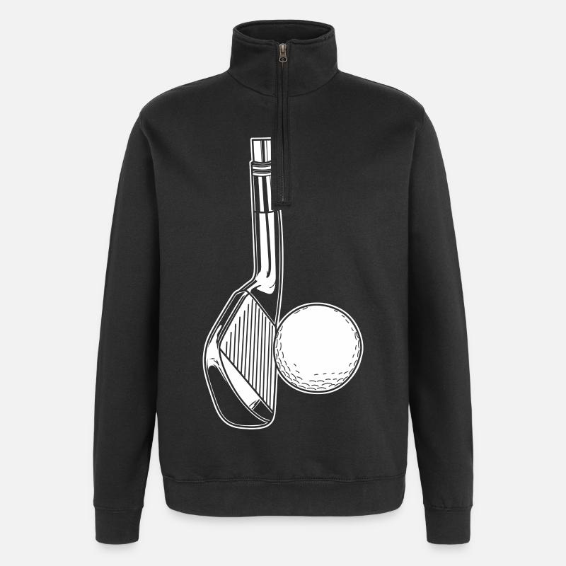 Golf spielen - Quarter-Zip-Sweatshirt - Schwarz