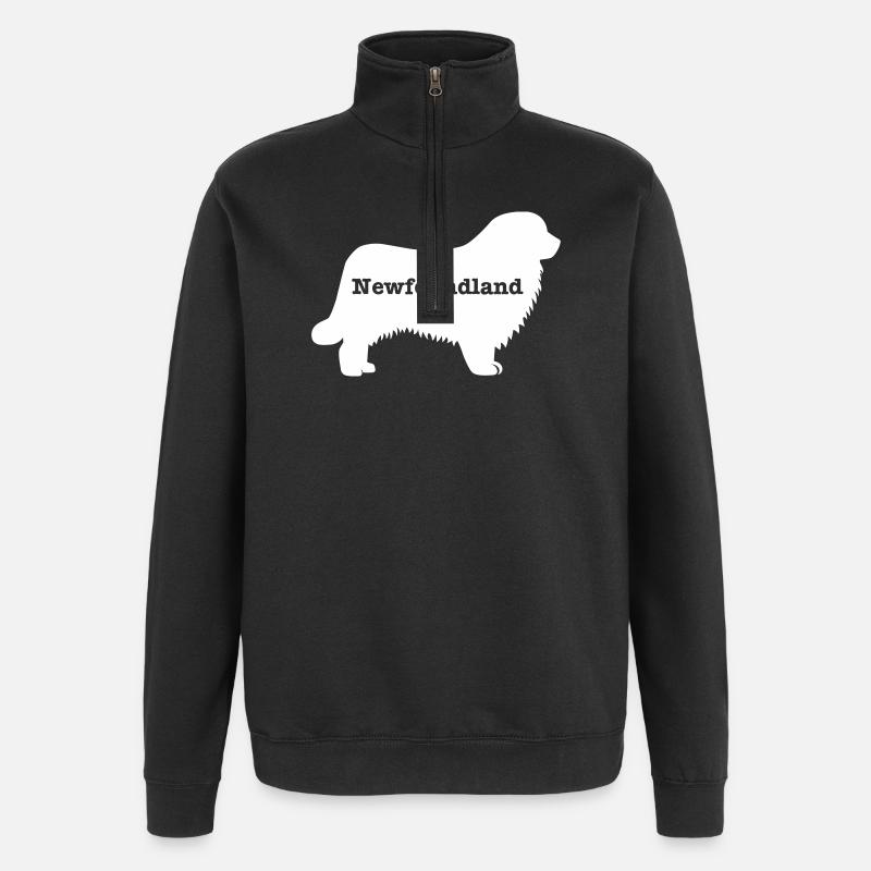 Neufundland - Quarter-Zip-Sweatshirt - Schwarz