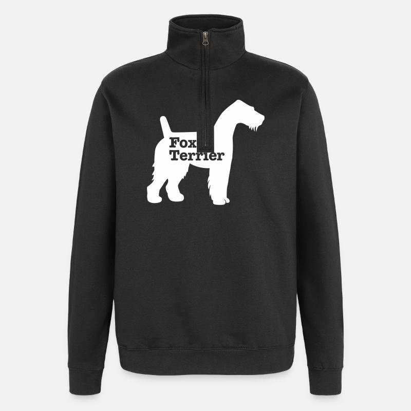 Fox-terrier - Sweat à zip 1/4 - noir