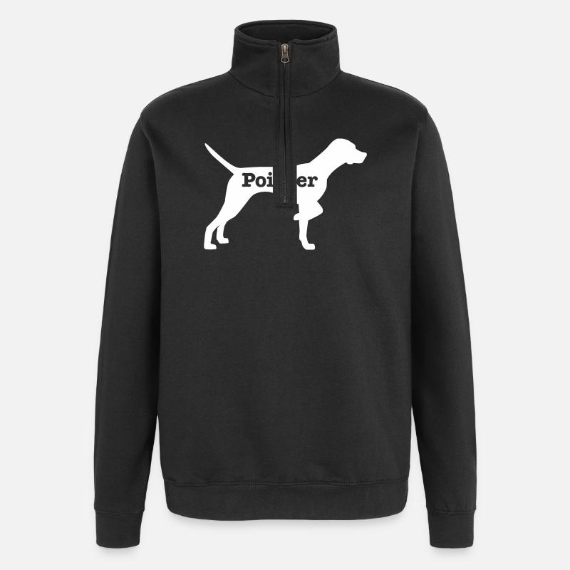 Zeiger - Quarter-Zip-Sweatshirt - Schwarz