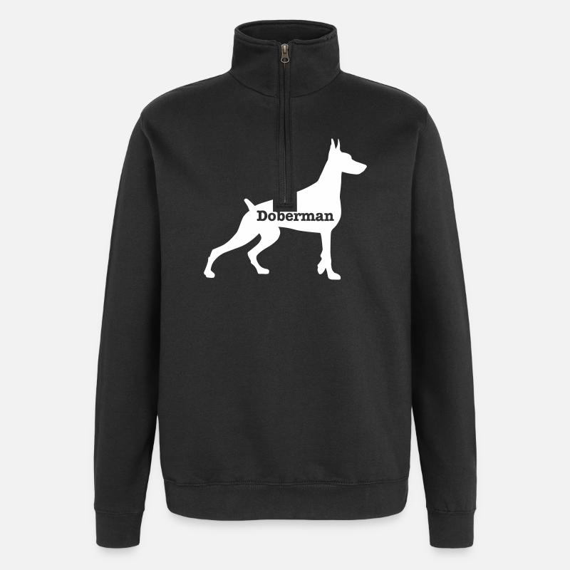 Doberman - Sweat à zip 1/4 - noir