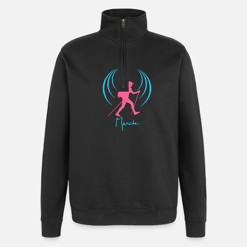 Marche - Sweat à zip 1/4 - noir