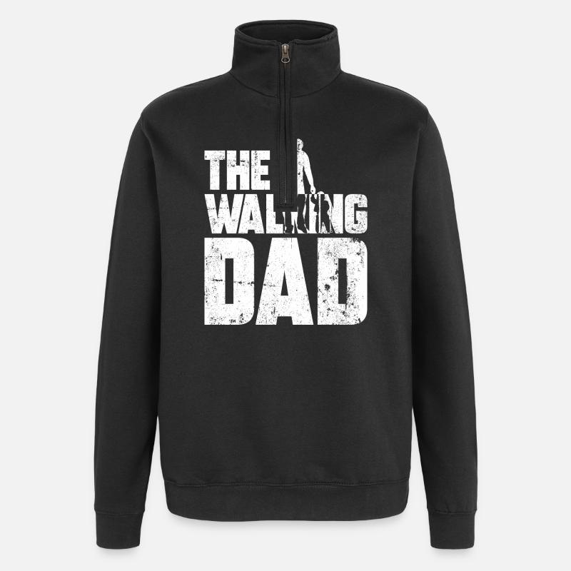 Postapocalyptic Stride Silhouette - Quarter-Zip Sweatshirt - black