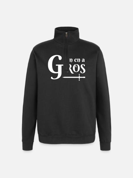 chevalier, épée, perceval, karadoc, merlin - Sweat à zip 1/4 - noir
