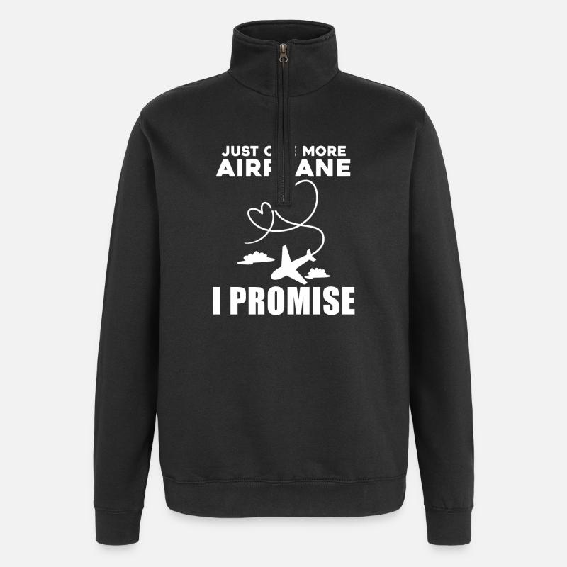 Avions Cadeau de pilote d’avion - Sweat à zip 1/4 - noir