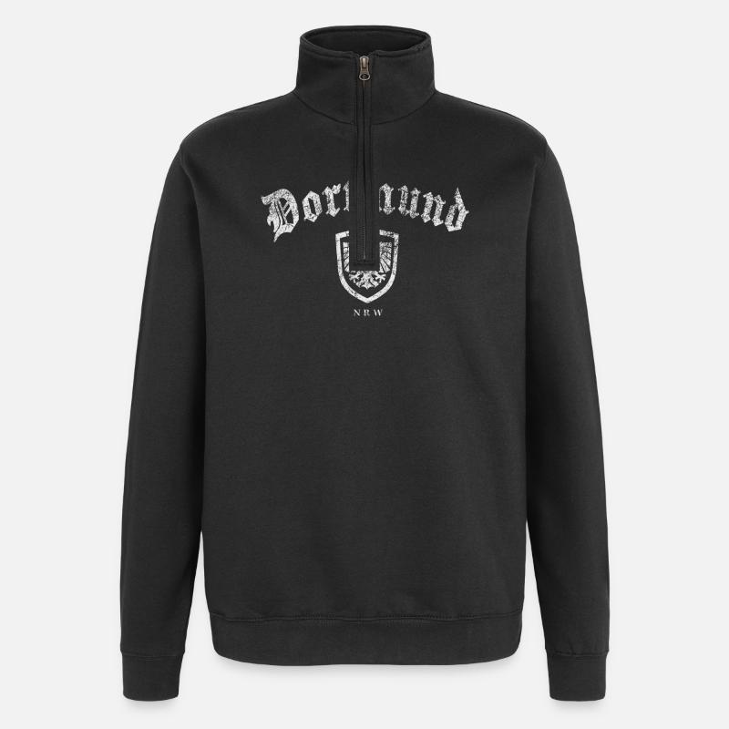 Dortmund NRW - Quarter-Zip-Sweatshirt - Schwarz
