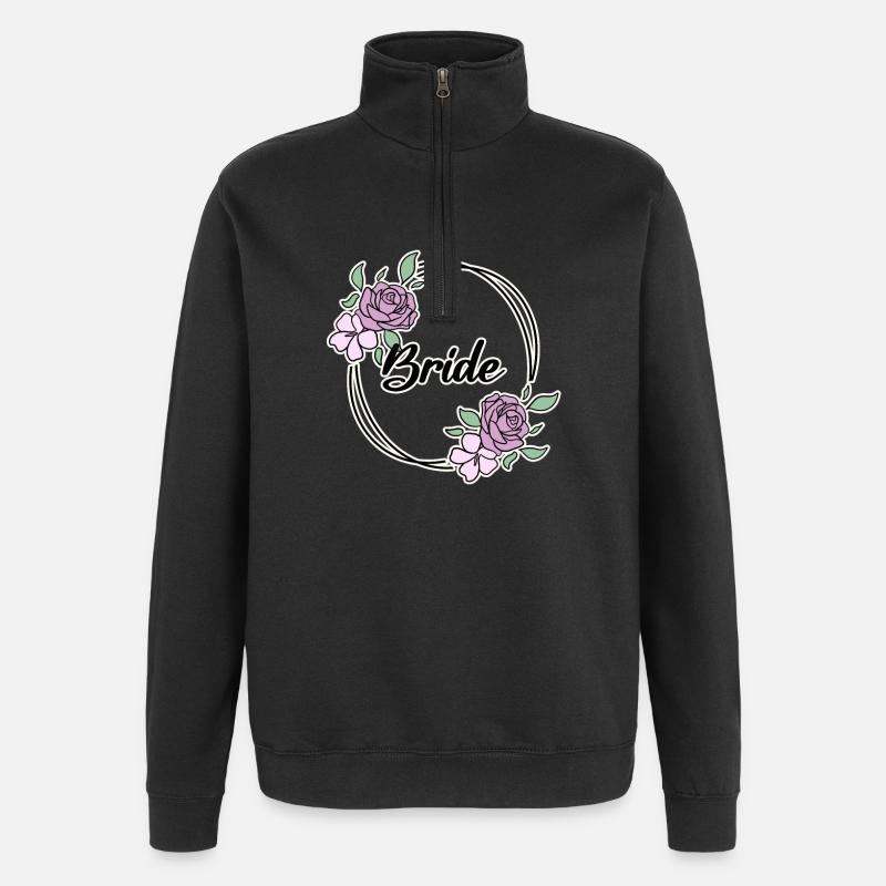 Mariée - Sweat à zip 1/4 - noir