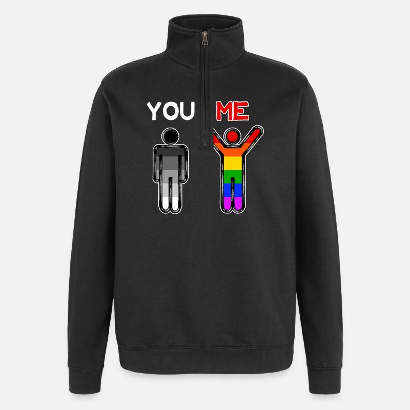 Partenariat homosexuel Relation LGBT - Sweat à zip 1/4 - noir