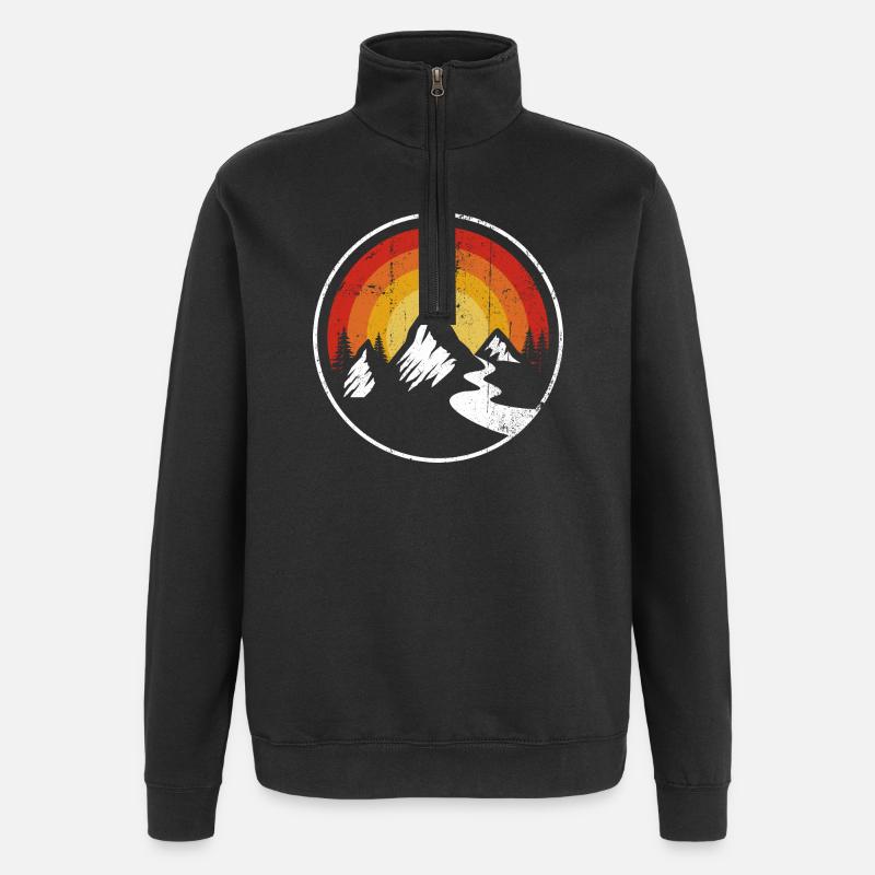 Sunset Summit Weg - Quarter-Zip-Sweatshirt - Schwarz