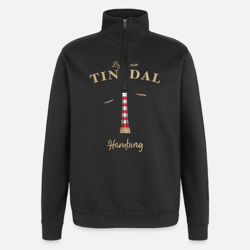 Lighthouse Hamburg Linsdal, Deutschland - Quarter-Zip-Sweatshirt - Schwarz