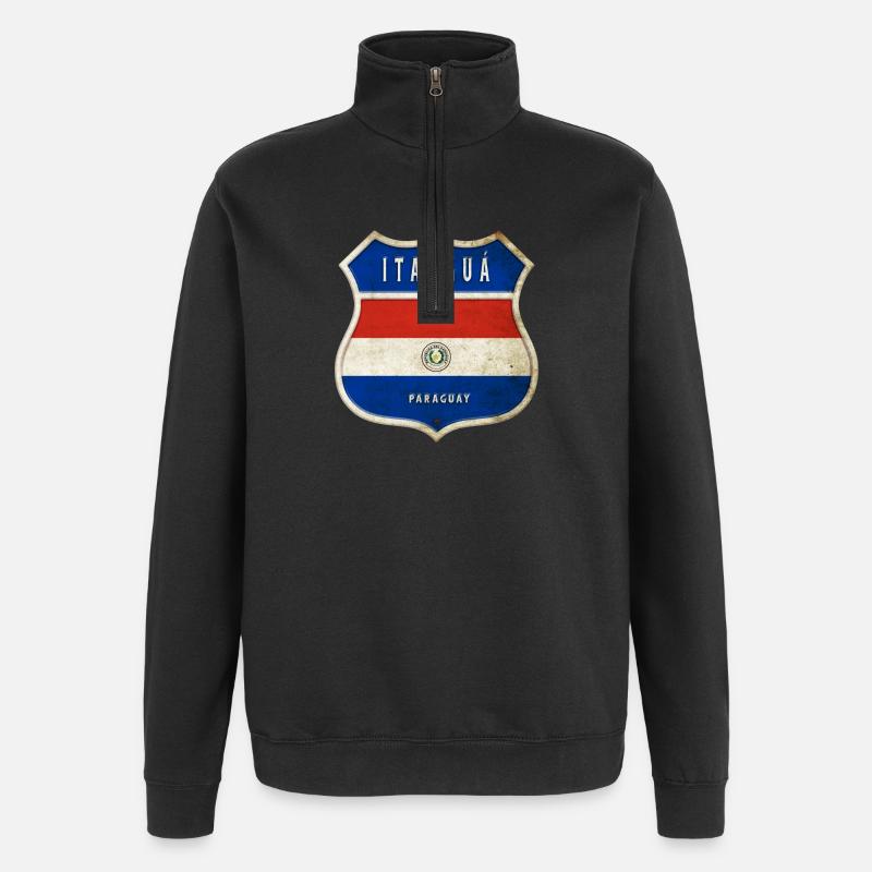 Design du drapeau d'Itauguá, Paraguay - Sweat à zip 1/4 - noir