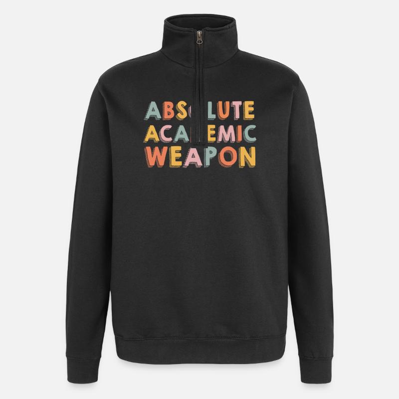 Studenten Absolute Academic Weapon - Quarter-Zip-Sweatshirt - Schwarz