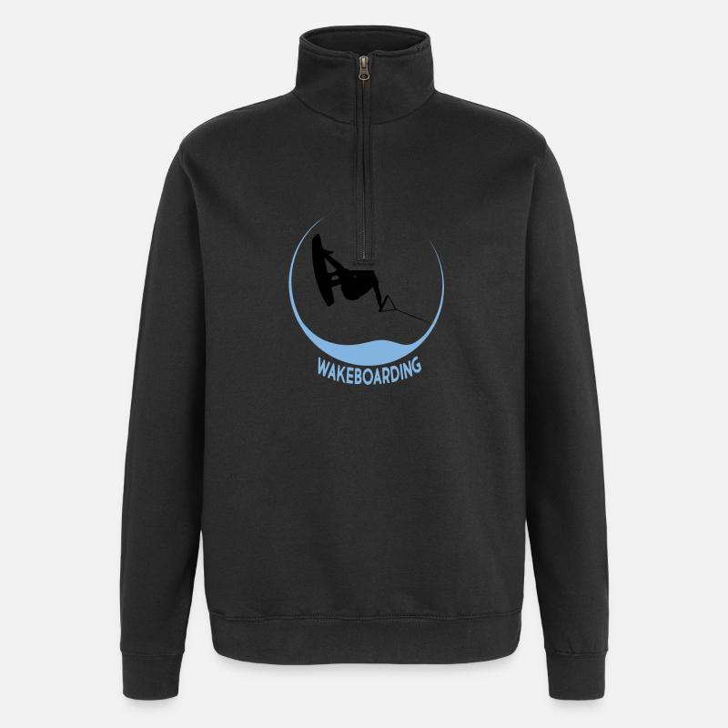 Wakeboarden - Quarter-Zip-Sweatshirt - Schwarz