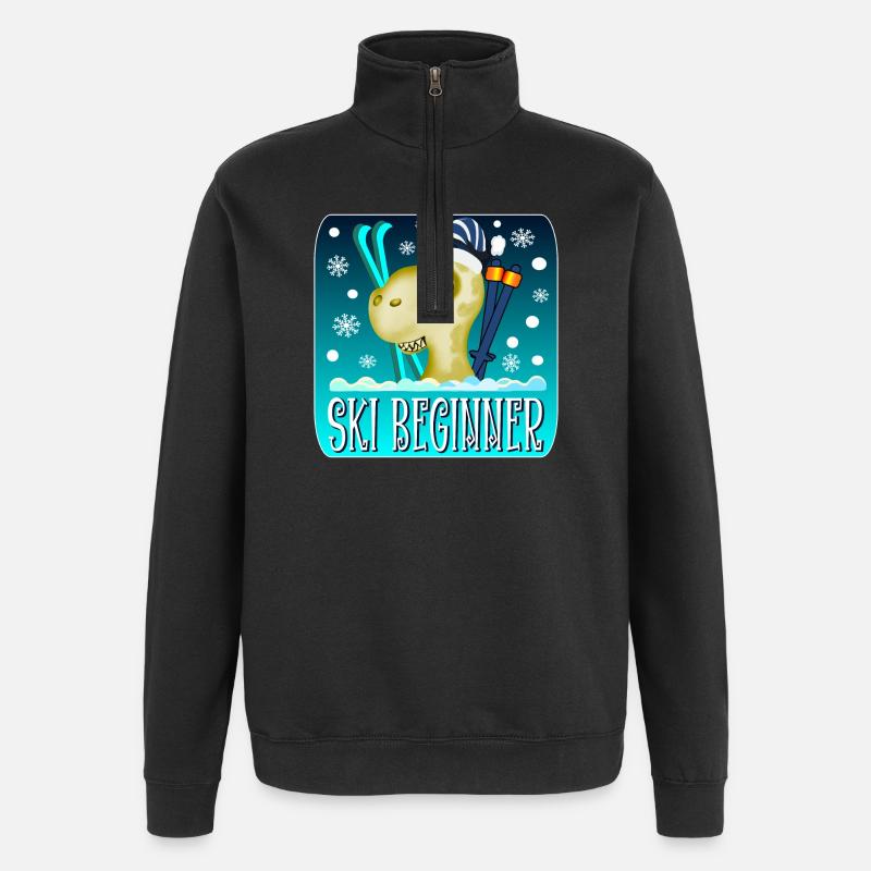 SKI BEGINNER - WINTER DINOSAURIER - Quarter-Zip-Sweatshirt - Schwarz