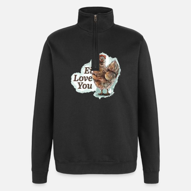 Ei love you - Quarter-Zip-Sweatshirt - Schwarz