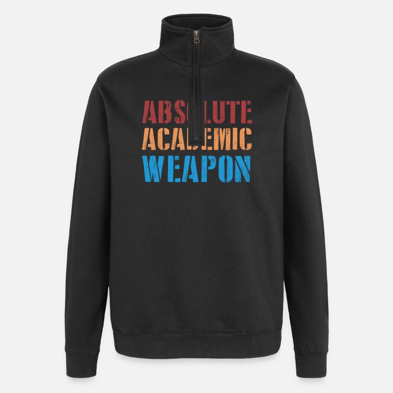 Studenten Absolute Academic Weapon - Quarter-Zip-Sweatshirt - Schwarz