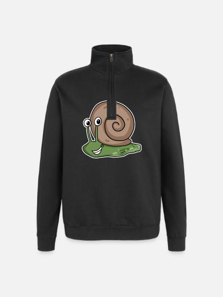 Schnecke - Quarter-Zip-Sweatshirt - Schwarz