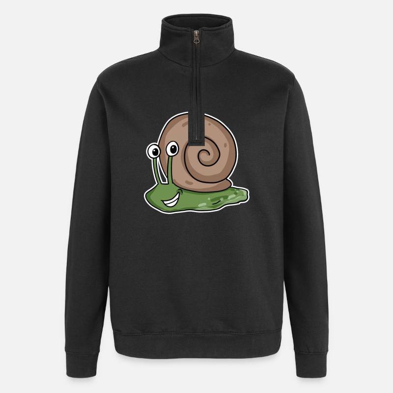 Schnecke - Quarter-Zip-Sweatshirt - Schwarz