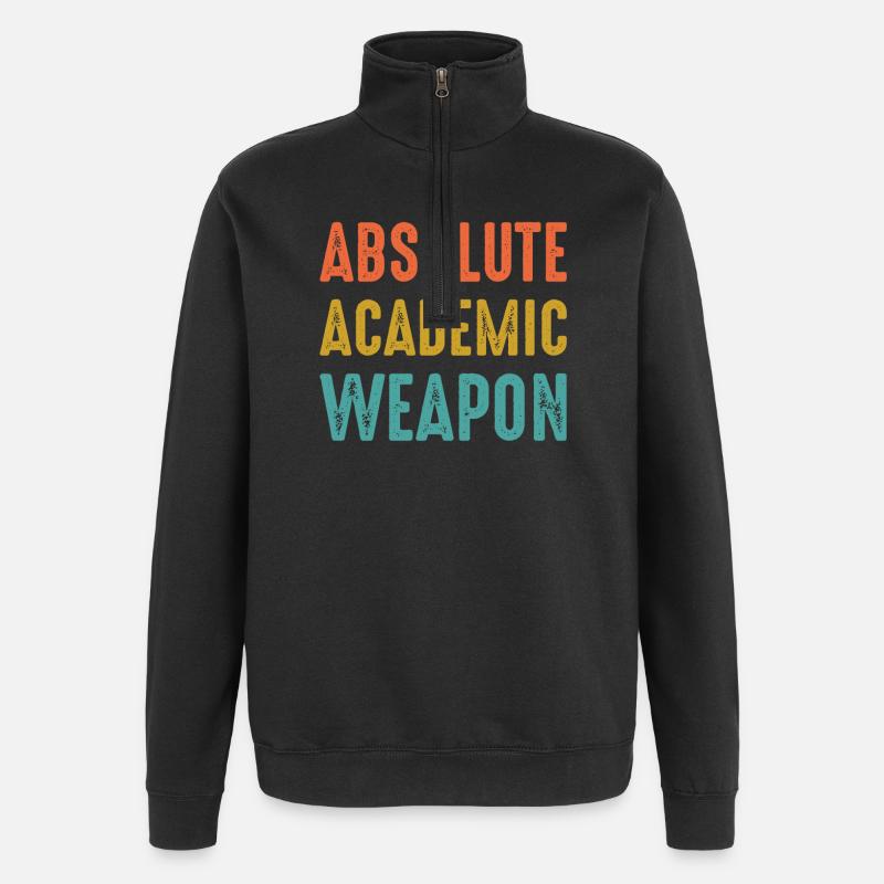 Studenten Absolute Academic Weapon - Quarter-Zip-Sweatshirt - Schwarz