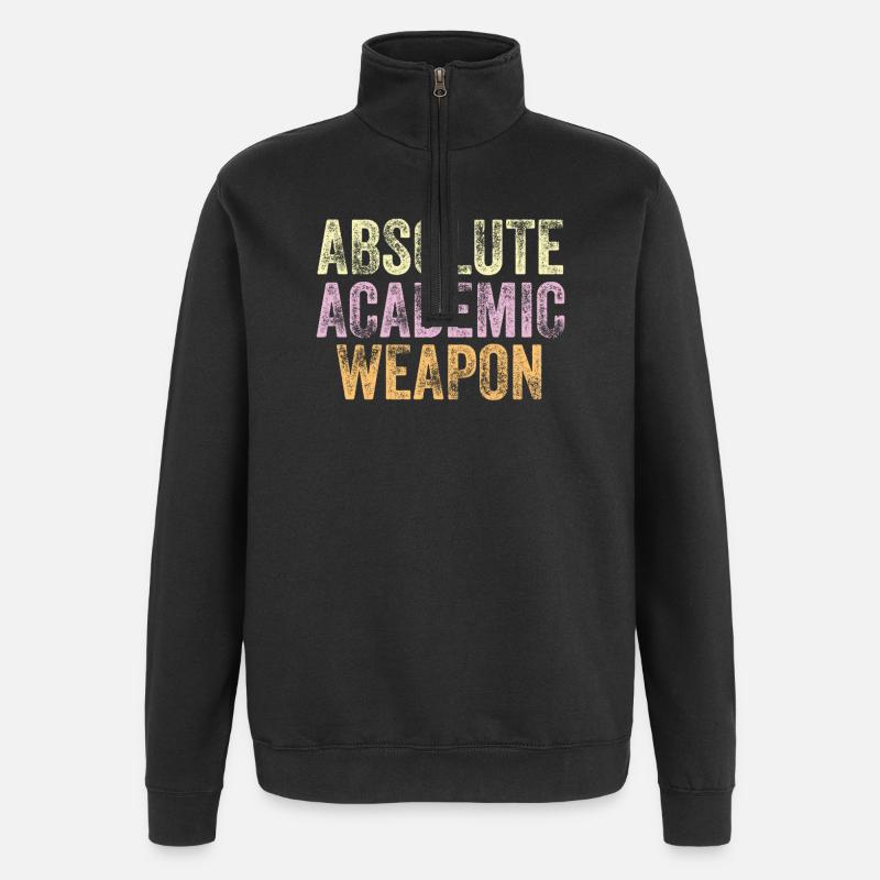 Studenten Absolute Academic Weapon - Quarter-Zip-Sweatshirt - Schwarz