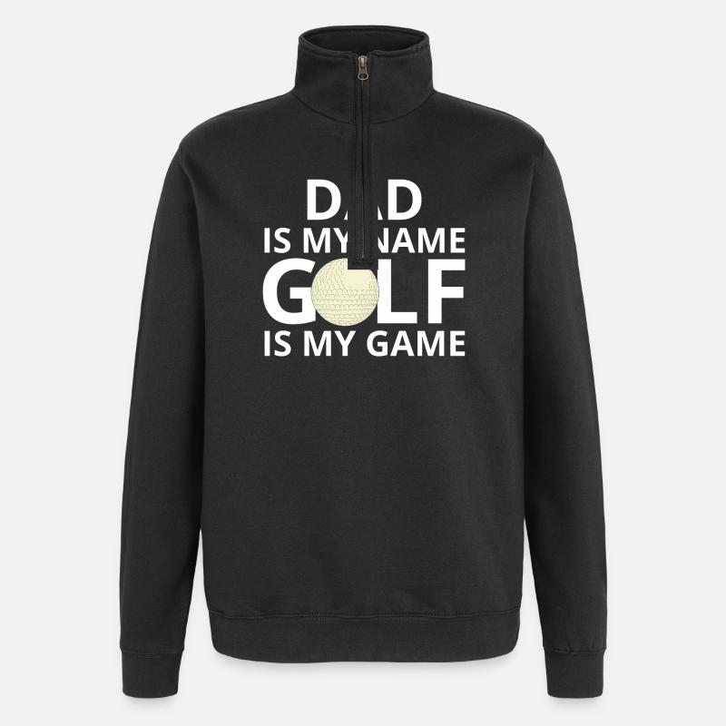 Golf, Golfer, Golffan - Quarter-Zip-Sweatshirt - Schwarz