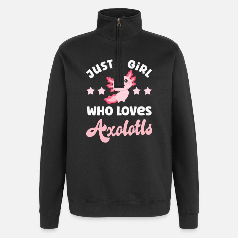 Axolotl - Sweat à zip 1/4 - noir
