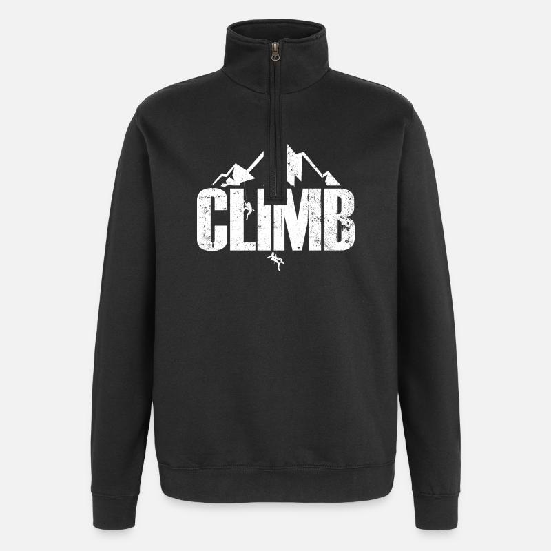 Klettern - Quarter-Zip-Sweatshirt - Schwarz