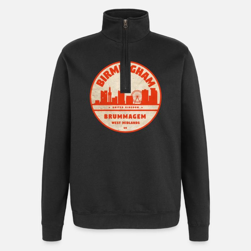 Horizon de Birmingham - Sweat à zip 1/4 - noir