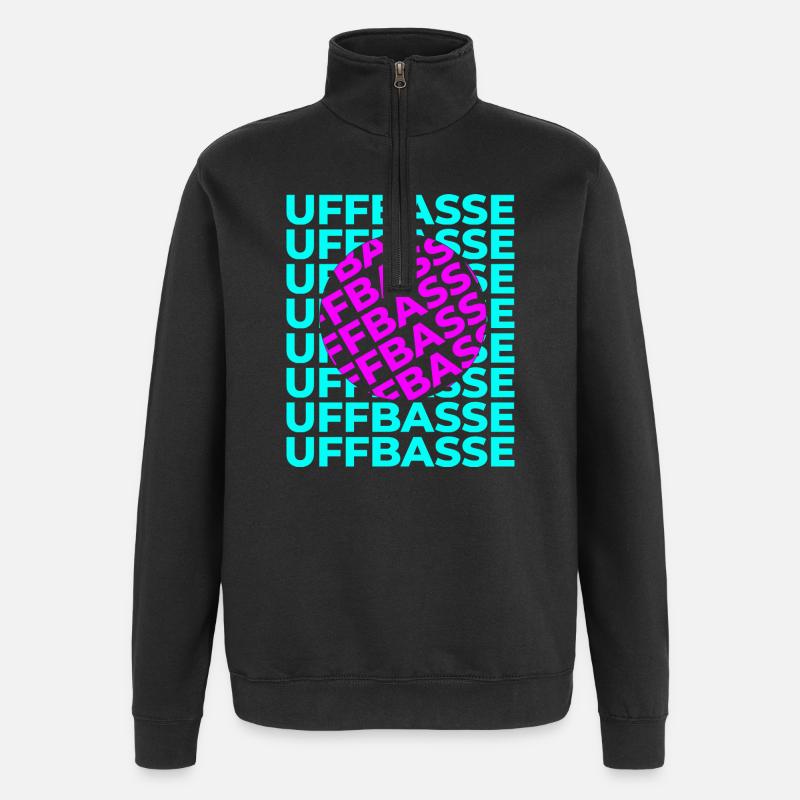 Uffbasse Design - Sweat à zip 1/4 - noir