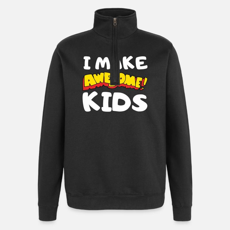 Ich mache tolle Kids Comic - Quarter-Zip-Sweatshirt - Schwarz