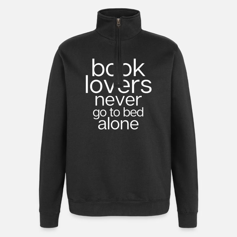 Buchliebhaber, Leser - Quarter-Zip-Sweatshirt - Schwarz