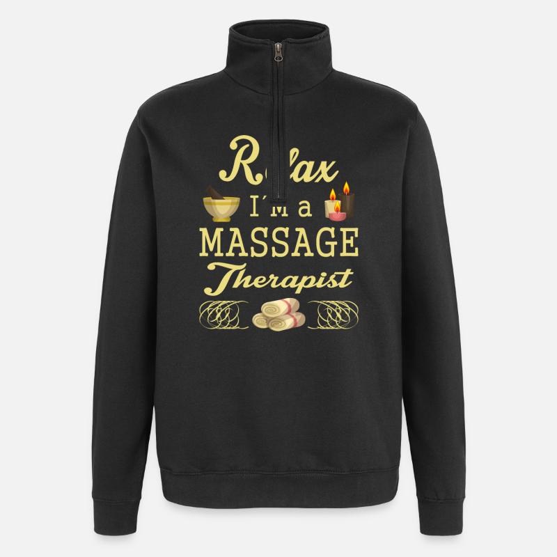 Massage therapy - Quarter-Zip Sweatshirt - black