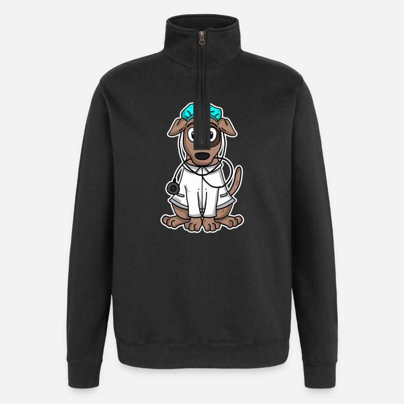 Vétérinaire - Sweat à zip 1/4 - noir