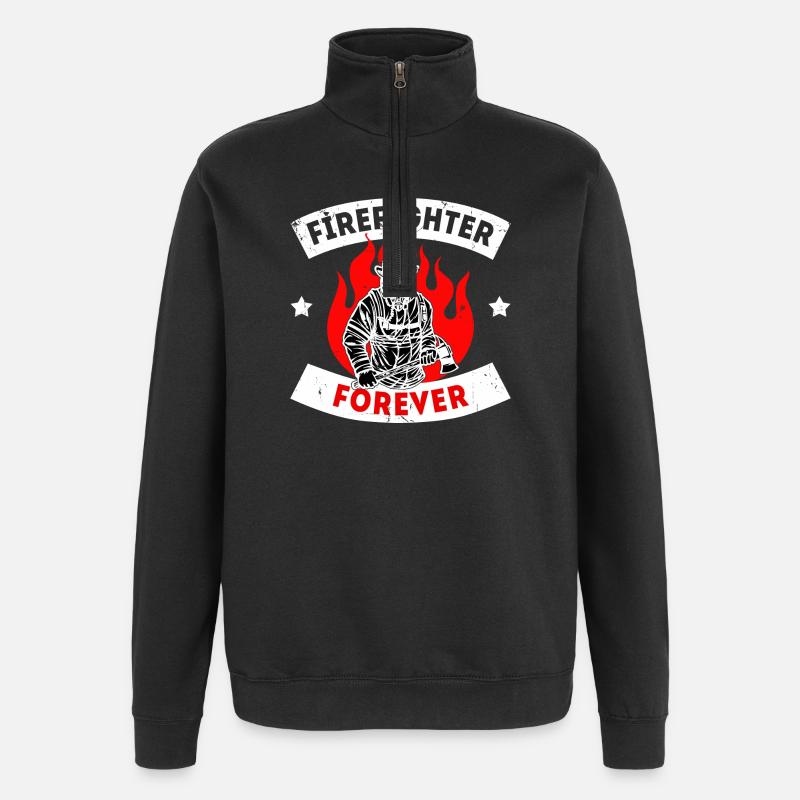 Déclaration des pompiers professionnels - Sweat à zip 1/4 - noir