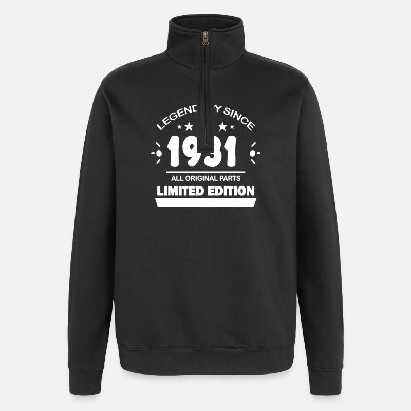 1931 - Quarter-Zip-Sweatshirt - Schwarz