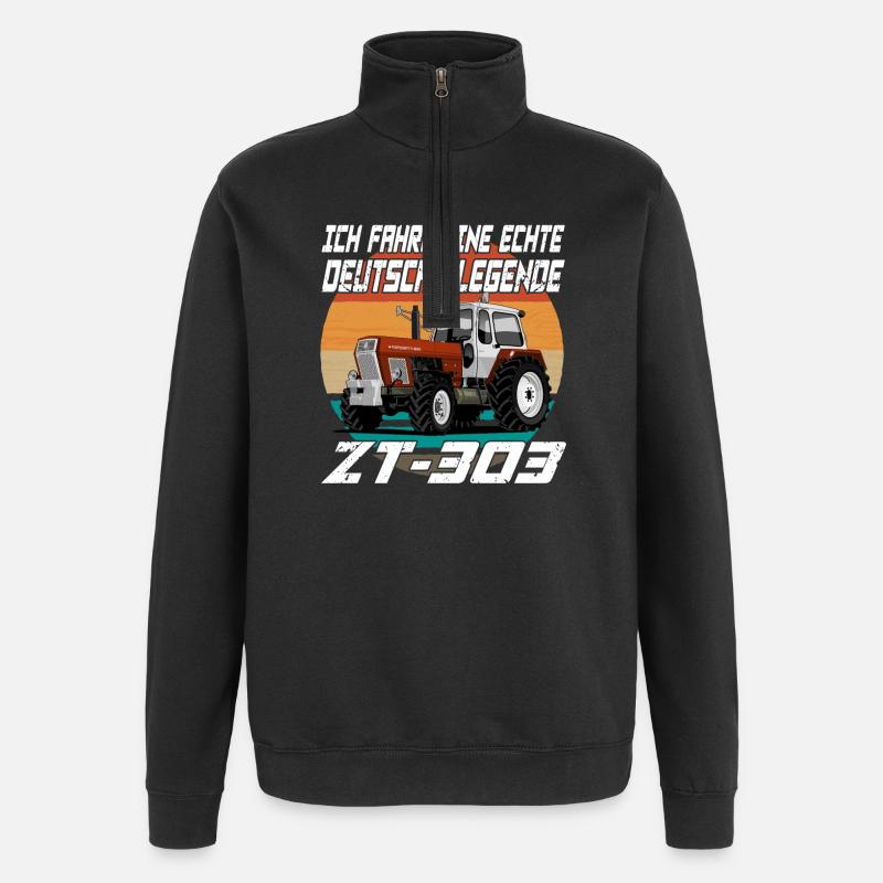 Deutsche Traktorlegende ZT303 - Quarter-Zip-Sweatshirt - Schwarz