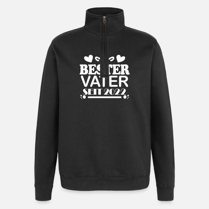 Bester Vater seit 2022 - Quarter-Zip-Sweatshirt - Schwarz