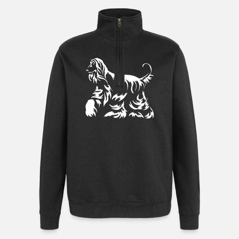 « Édition noire » afghane - Sweat à zip 1/4 - noir