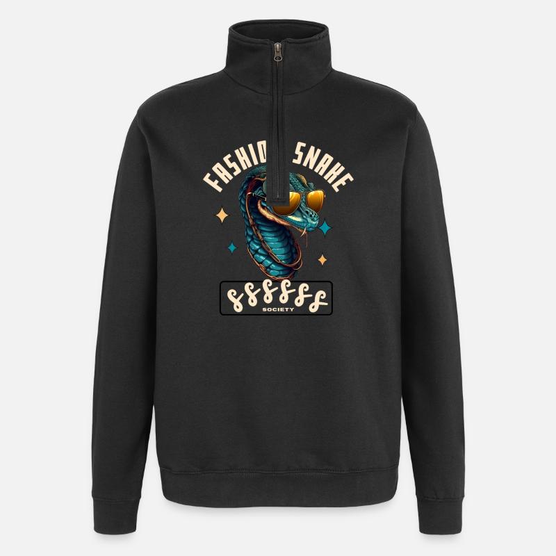 Serpent Glam Couture - Quarter-Zip-Sweatshirt - Schwarz