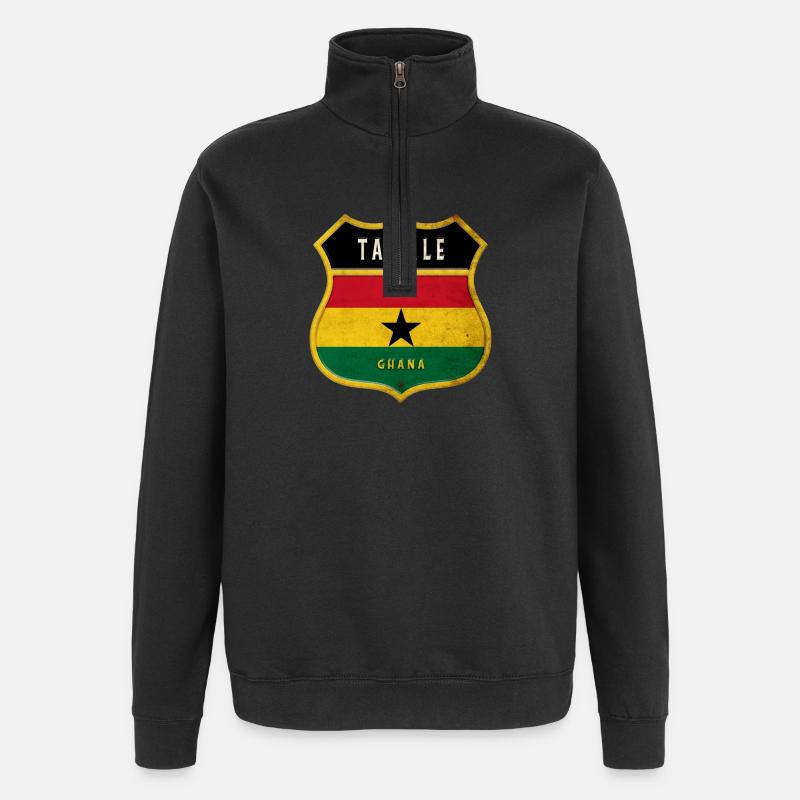 Motif du drapeau Tamale - Sweat à zip 1/4 - noir