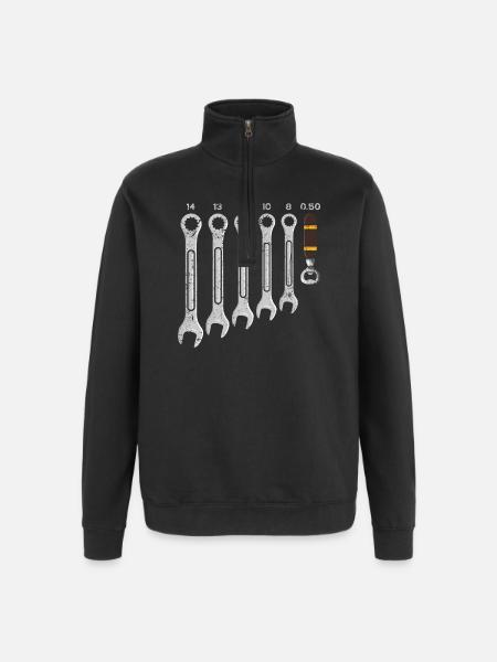 Toolbench Wrench Set with Bottle Opener - Quarter-Zip Sweatshirt - black