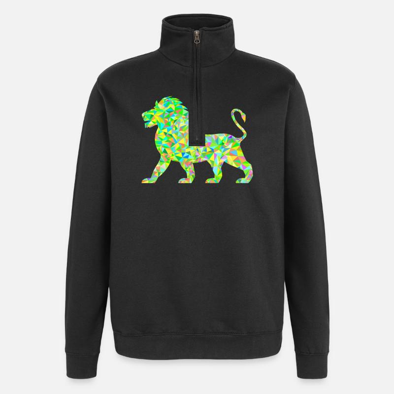 Polygone du Lion - Sweat à zip 1/4 - noir