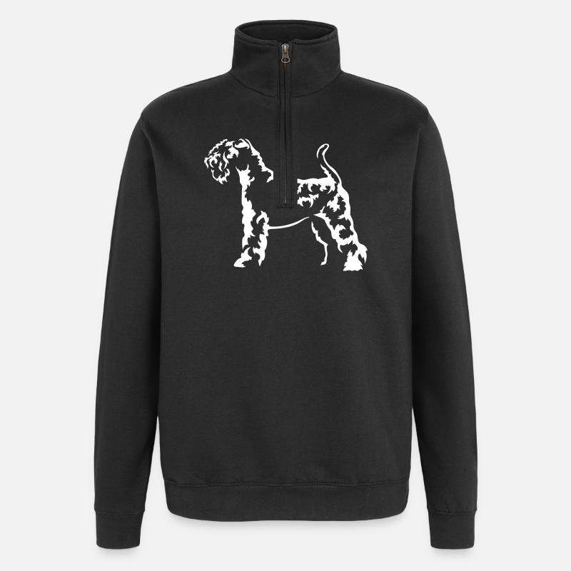 Kerry Blue Terrier « Édition Noire » - Sweat à zip 1/4 - noir