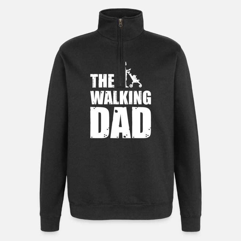 Der wandelnde Vater - Quarter-Zip-Sweatshirt - Schwarz