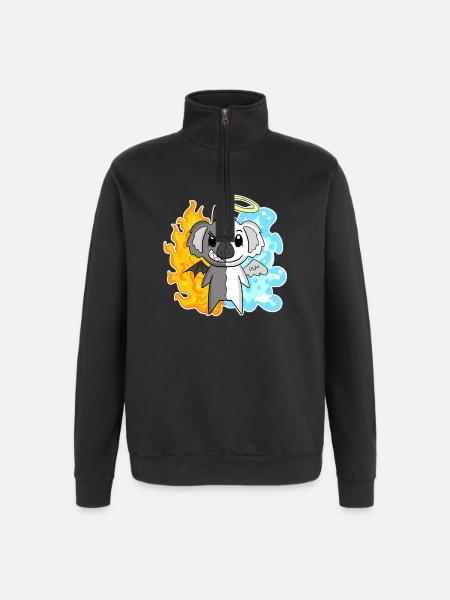 Koala - Angels and Devils - Quarter-Zip Sweatshirt - black