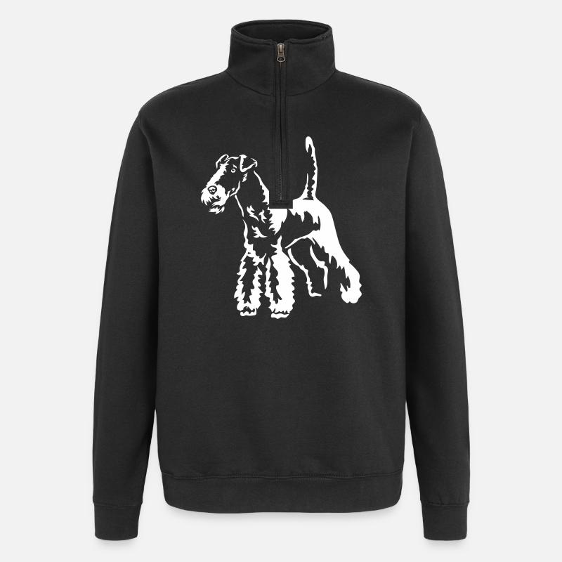 Foxterrier "Black Edition" - Quarter-Zip-Sweatshirt - Schwarz