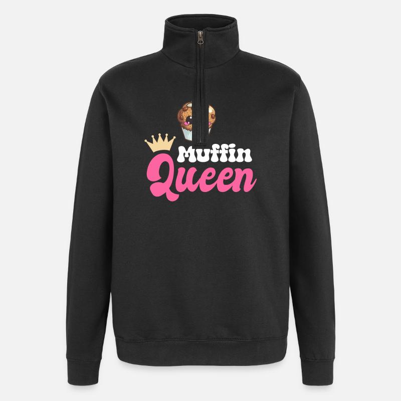 Muffin Baking Baker - Quarter-Zip Sweatshirt - black